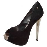 Peep Toe Salto Metalizado