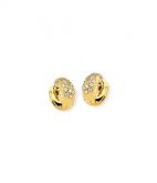 BRINCO FOLHEADO A OURO MODELO ARGOLA GORDINHA COM DETALHE EM